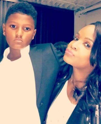 Naviyd Ely Raymond with his mother.
